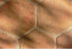 14 cm hexagonale Terracotta-Fliese